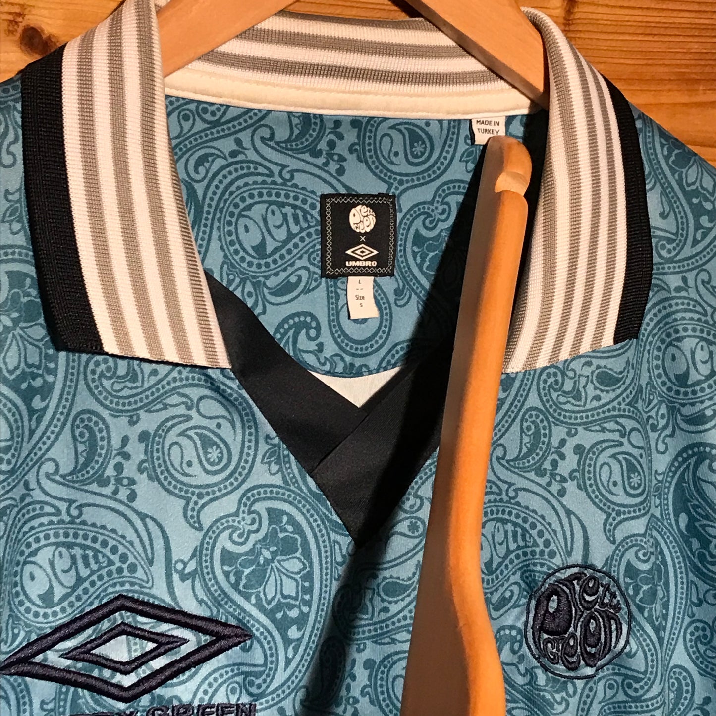 Pretty Green x Umbro Paisley Print Football polo t shirt