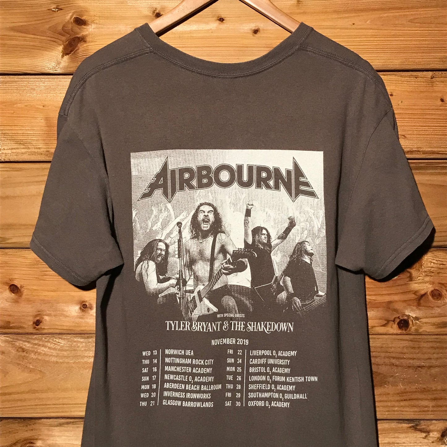 2019 Airbourne Boneshaker UK Tour t shirt