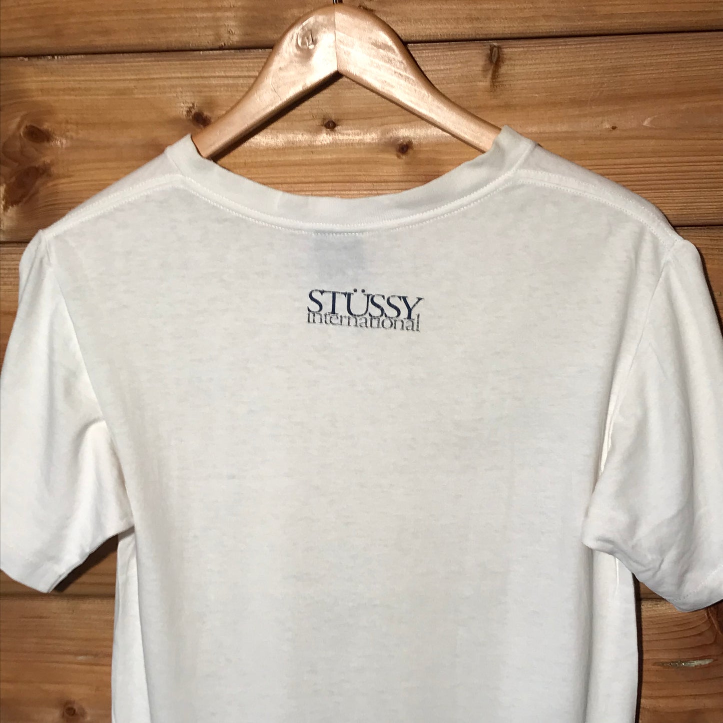 90s Stüssy New York To Los Angeles Spellout t shirt