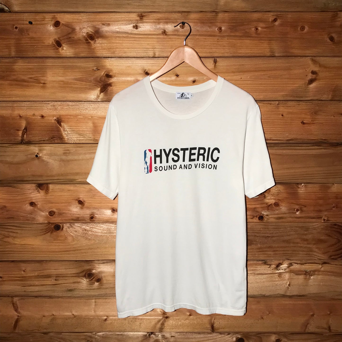 Hysteric Glamour Sound and Vision Centre Spellout t shirt