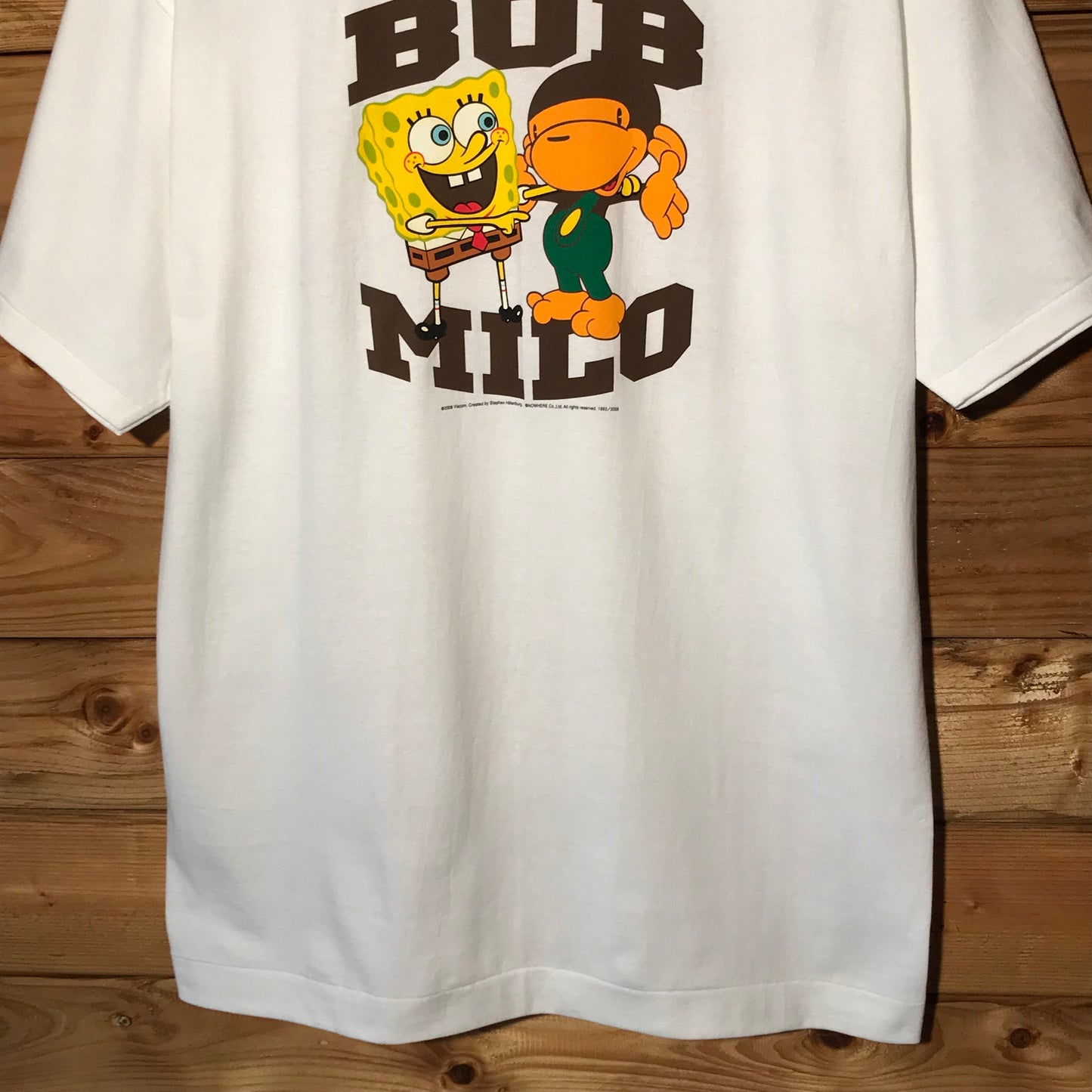 2008 Baby Milo, A Bathing Ape x Spongebob Squarepants t shirt