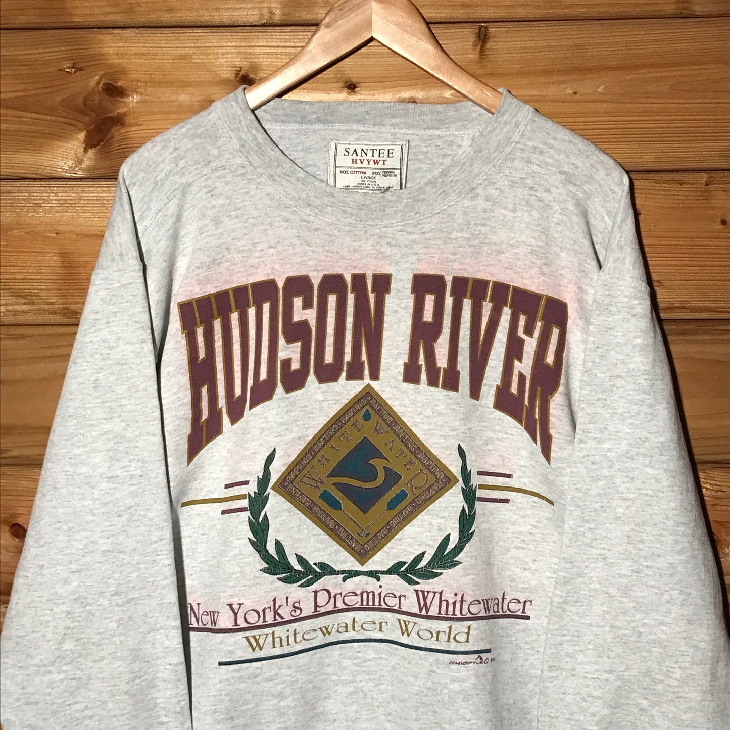 1992 Hudson River Whitewater World sweatshirt