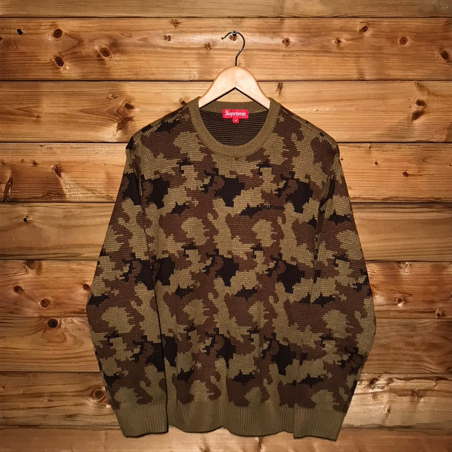 2016 Supreme Digi Camouflage knit sweatshirt