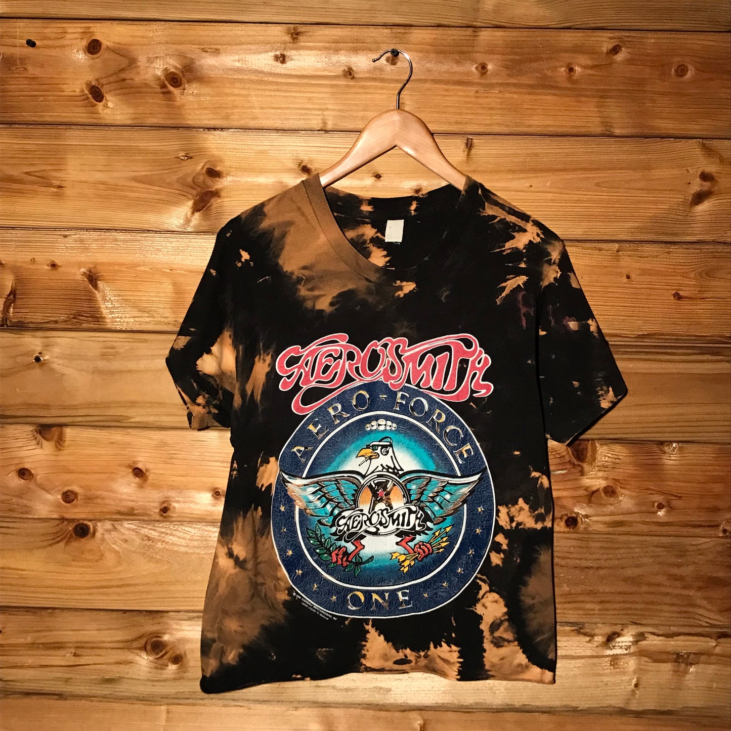 1989 Aerosmith Pump World Tour Bleach Dyed t shirt