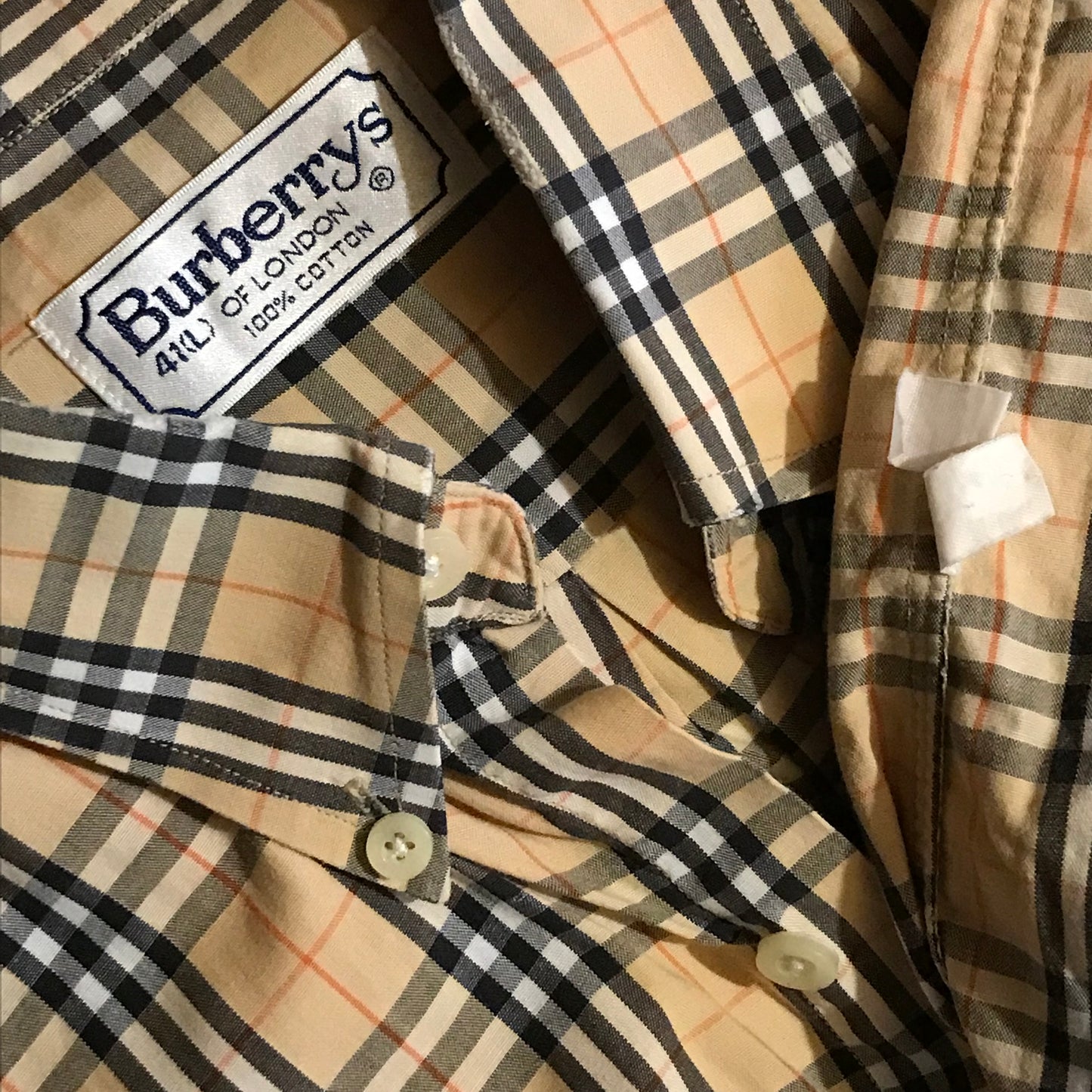 90s Burberry Nova Check Pattern short sleeve button up shirt