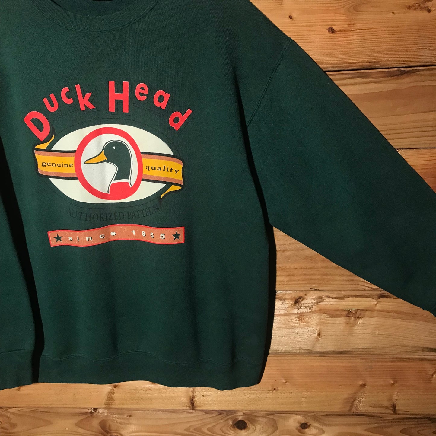 90s Duck Head Authorized Pattern Spellout sweatshirt