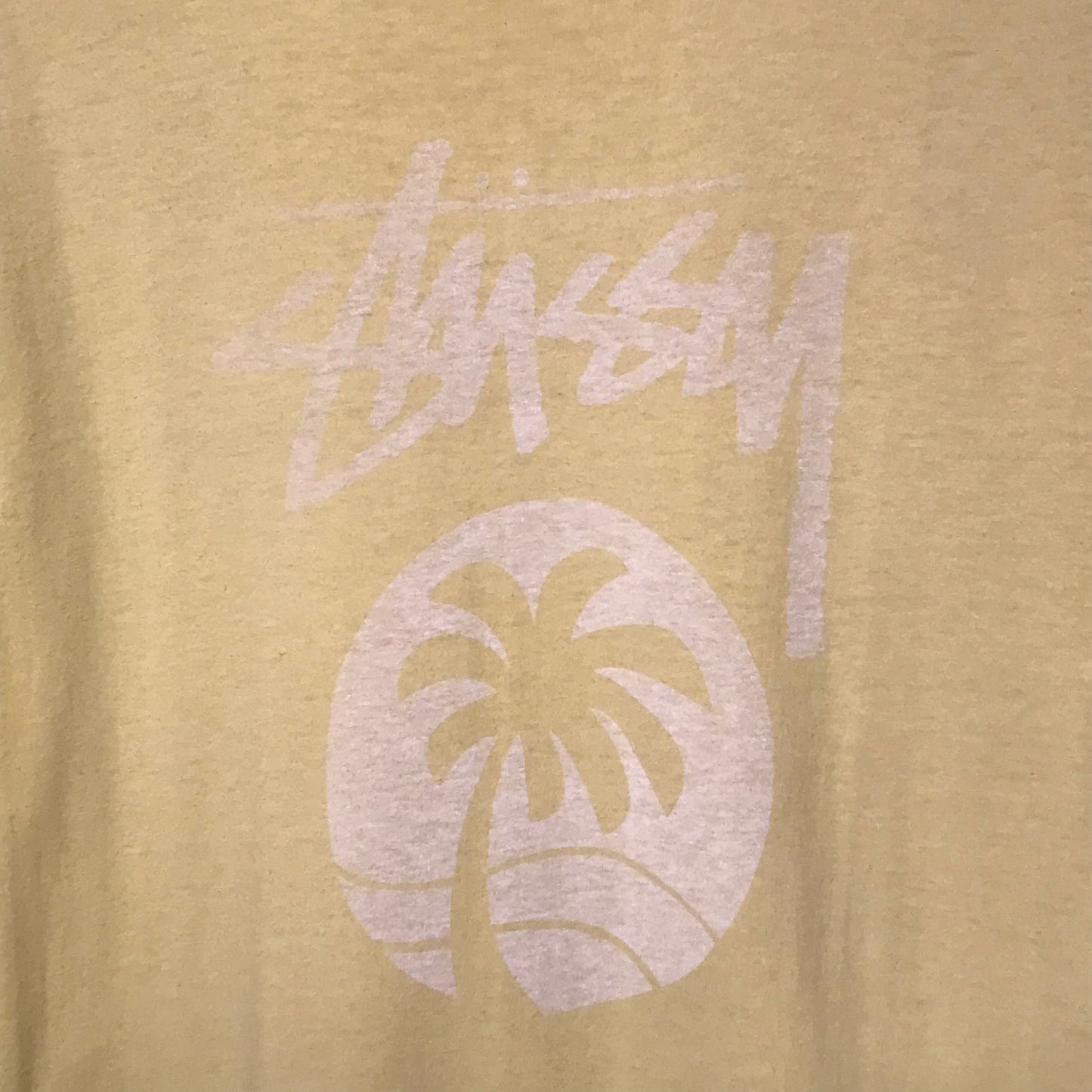 Stüssy Guam Palm Tree Centre Script Spellout t shirt