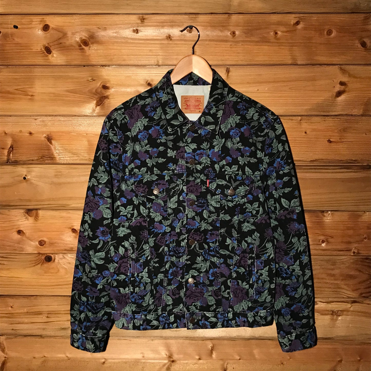 2016 Supreme x Levis Floral Roses AOP denim jacket