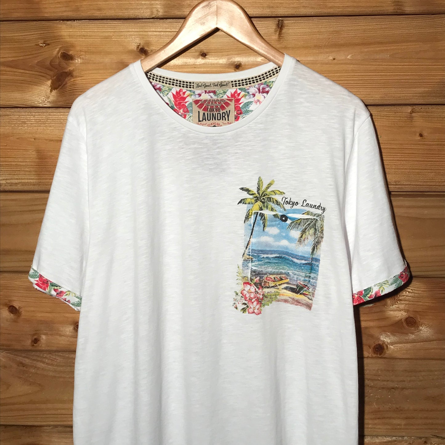 Tokyo Laundry Floral Pocket t shirt