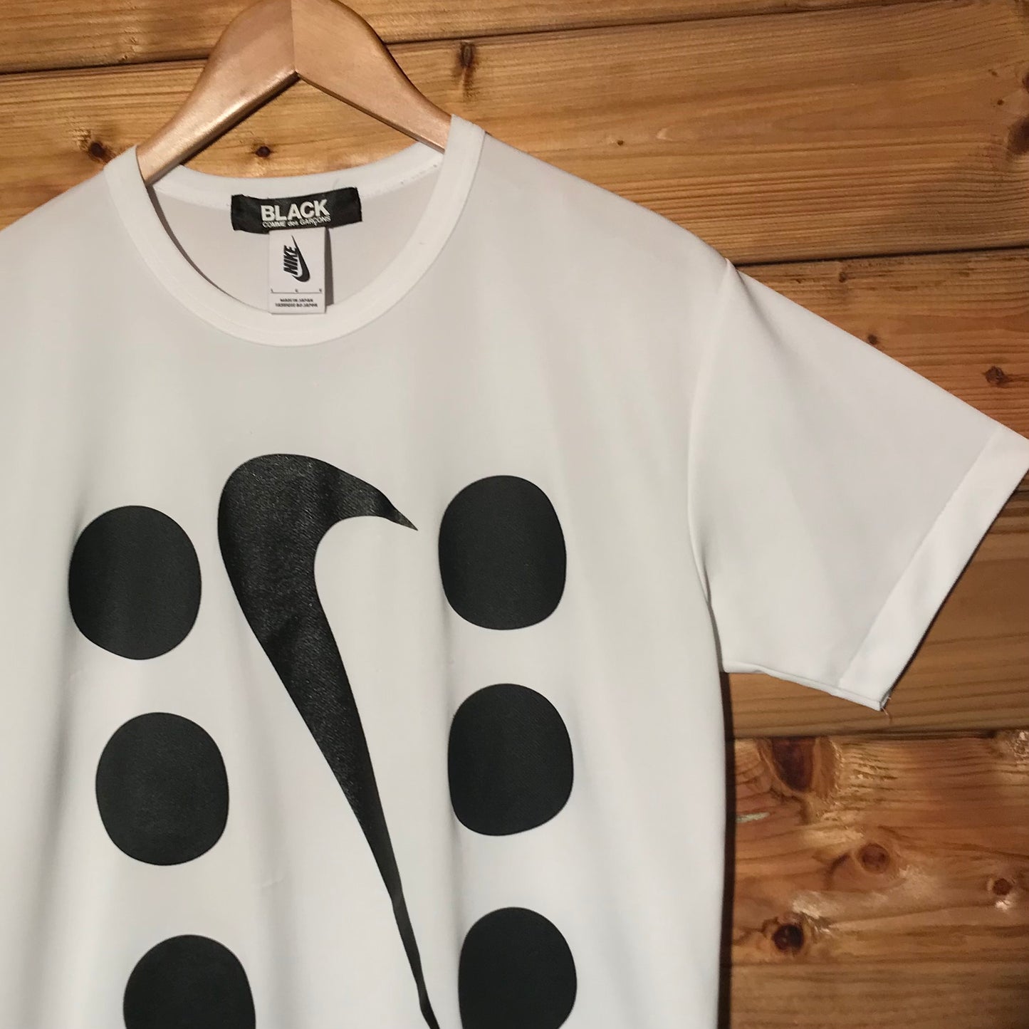 2017 Nike x Comme Des Garçons Black Downward Swoosh t shirt