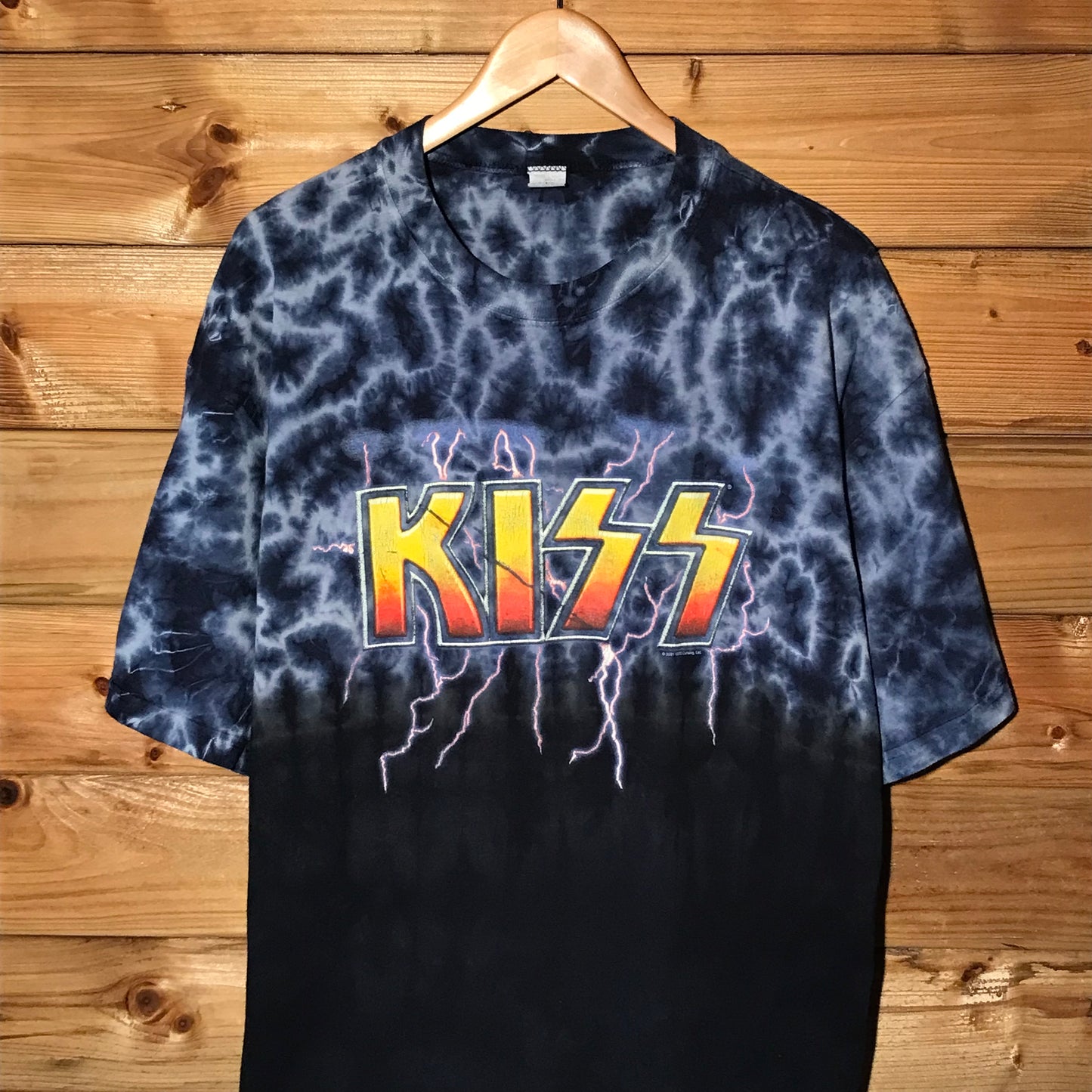 2001 Kiss Tie Dye AOP Band t shirt