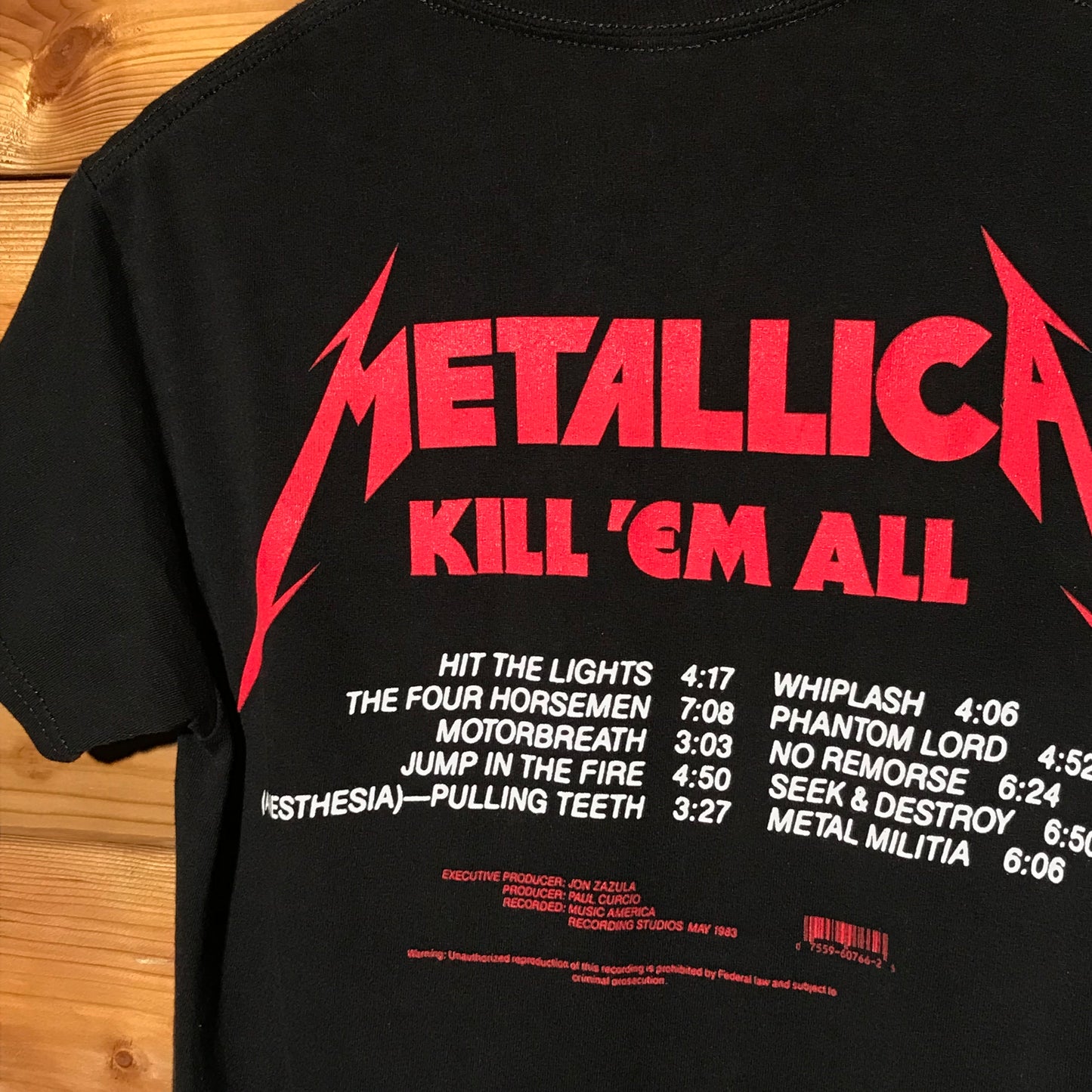 2017 Metallica Kill 'Em All Album t shirt