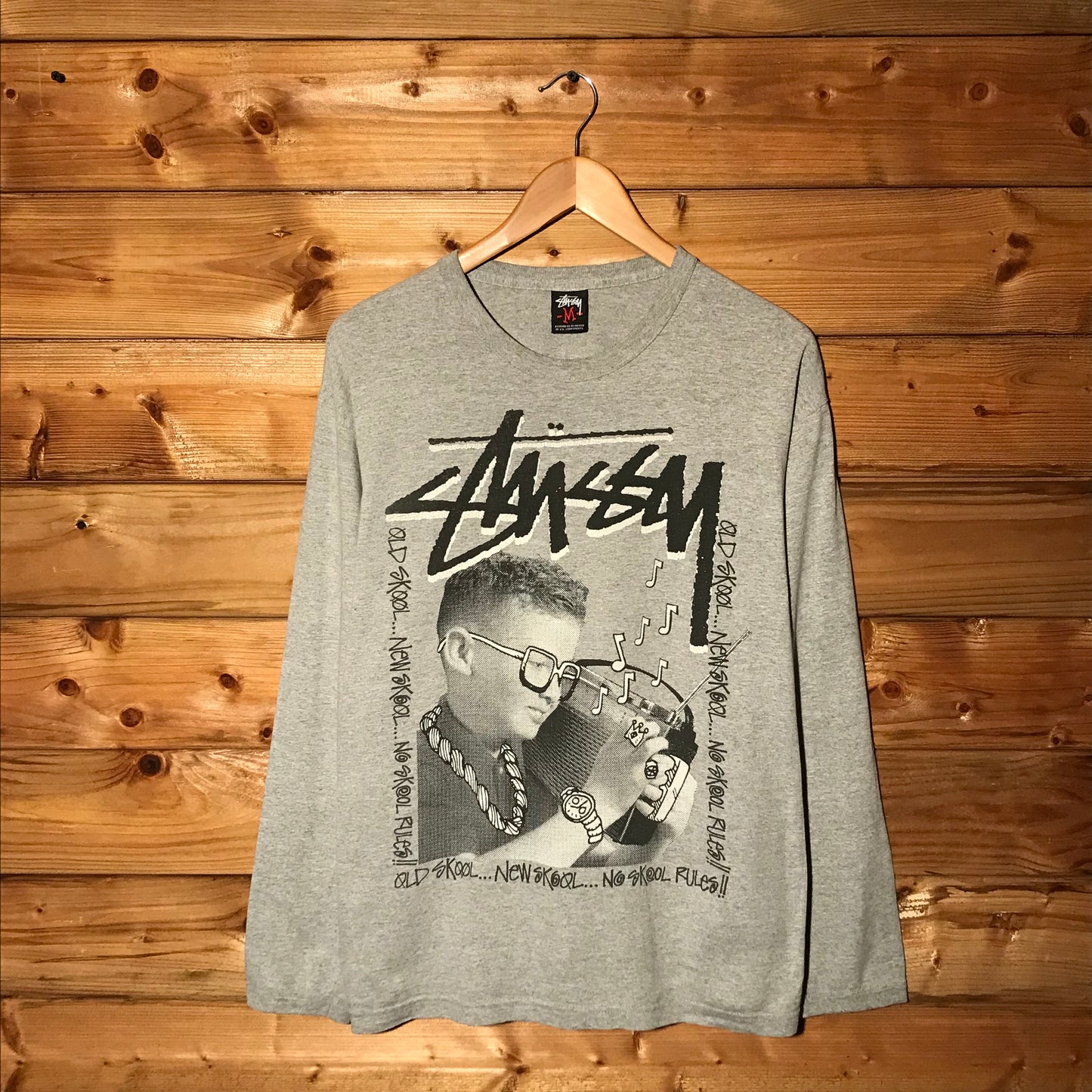 Stüssy No Skool Rules!! Boombox Kid long sleeve t shirt