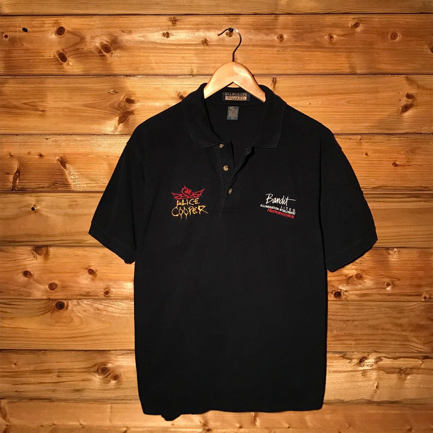 80s Alice Cooper Tour Lighting Crew Staff polo t shirt