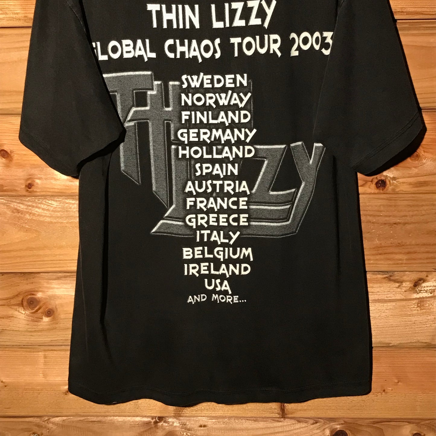 2003 Thin Lizzy Global Chaos World Tour t shirt