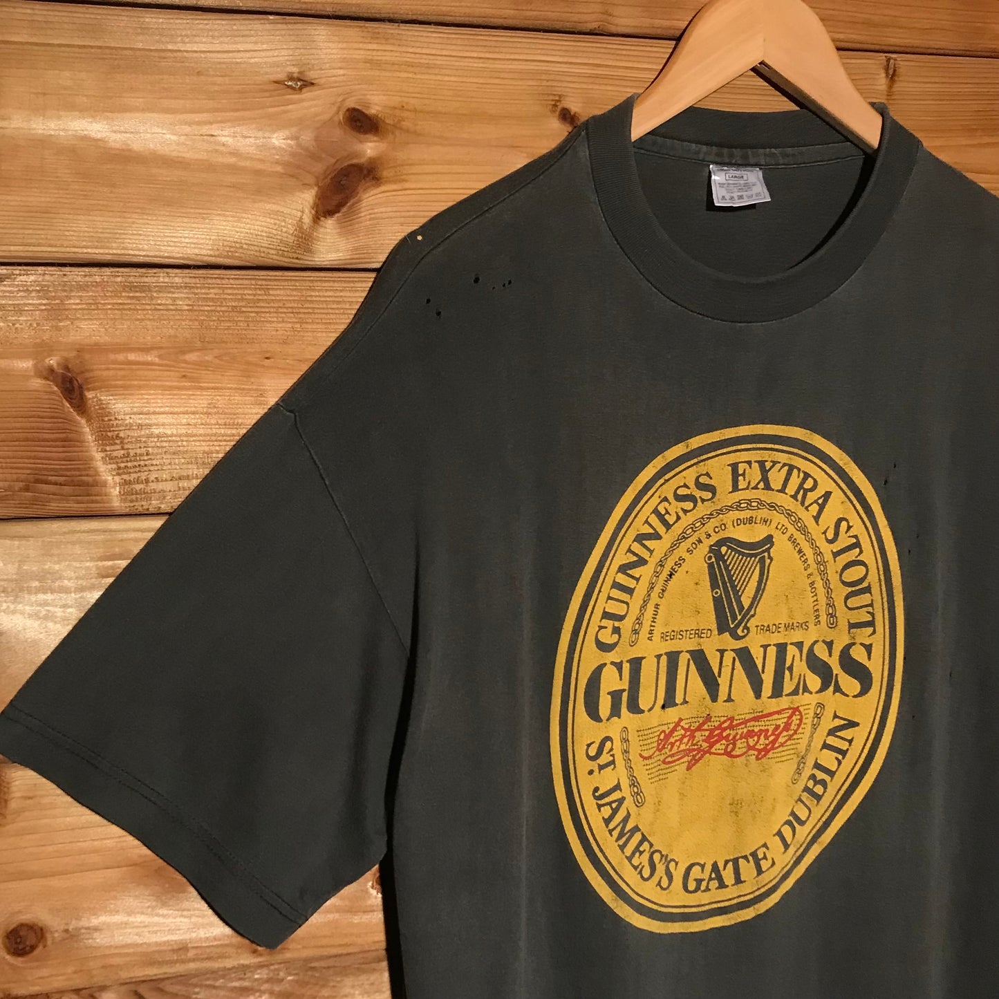 90s Guinness Extra Stout Harp Stamp Promo t shirt