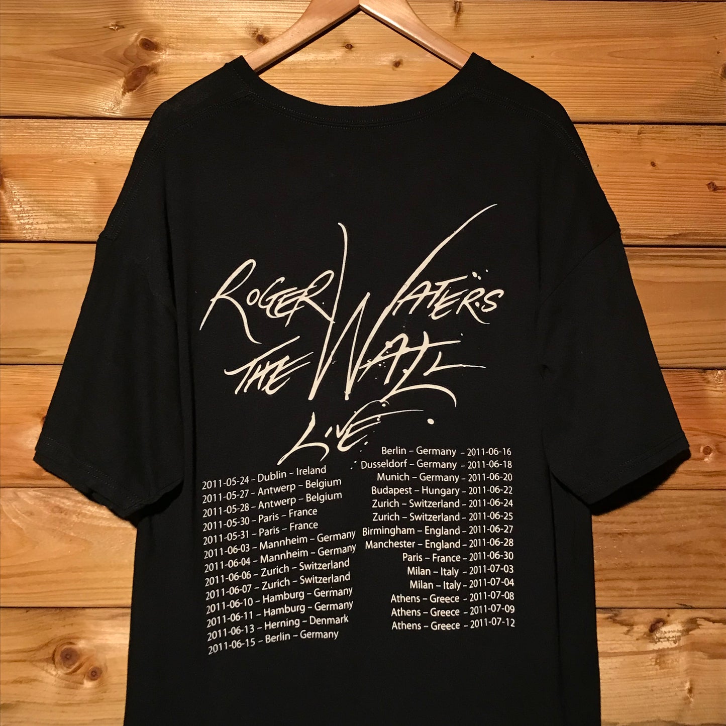 2011 Roger Waters The Wall Live Europe Tour t shirt