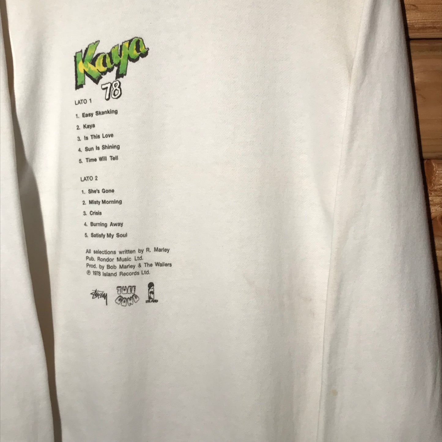 2018 Stüssy Bob Marley and The Wailers Kaya sweatshirt