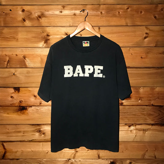 Bape, A Bathing Ape Block Spellout t shirt