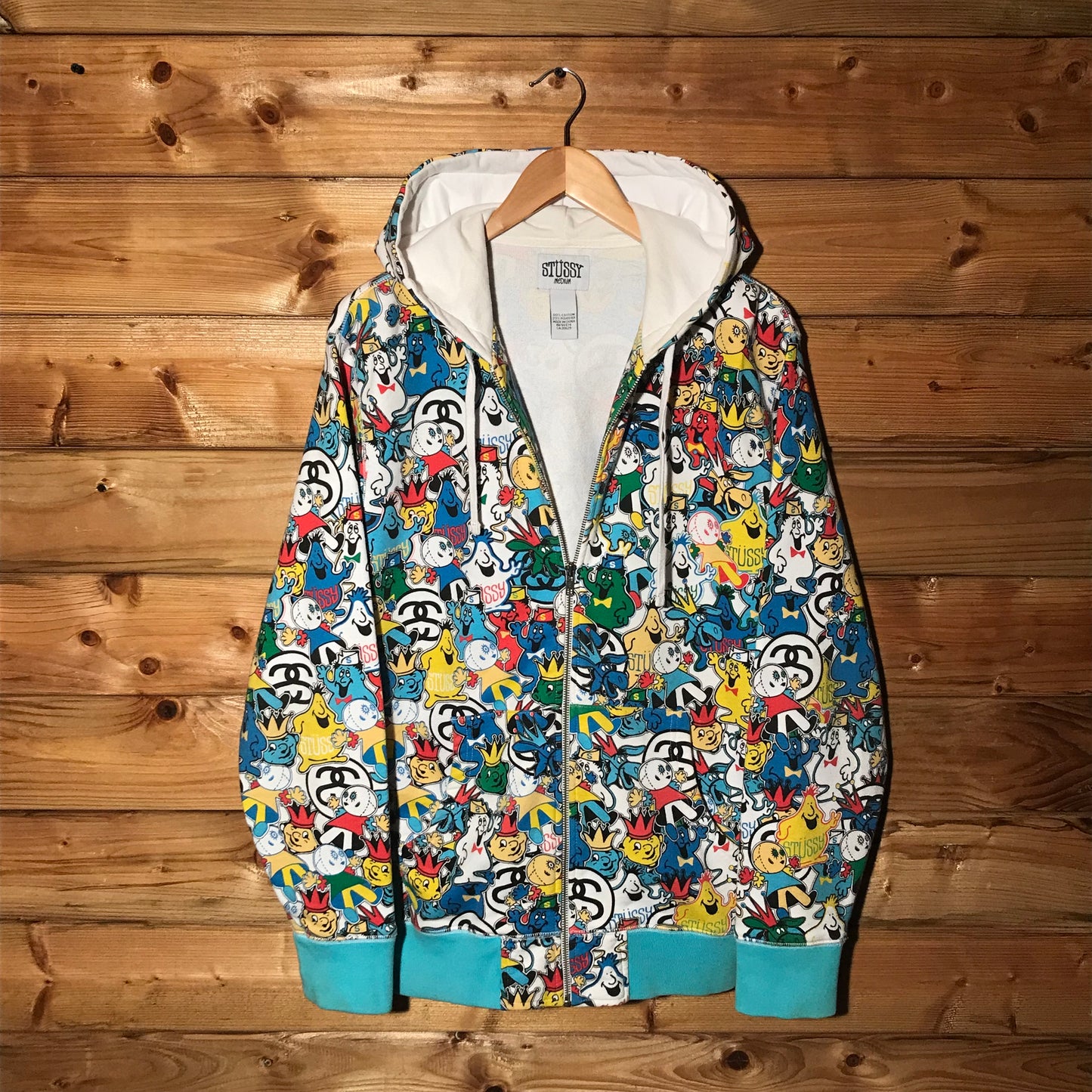 2007 Stüssy Headz Collection AOP zip up hoodie