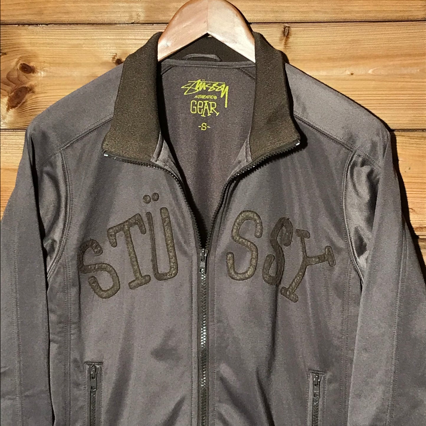 Stüssy Arc Spellout Rasta Striped track jacket