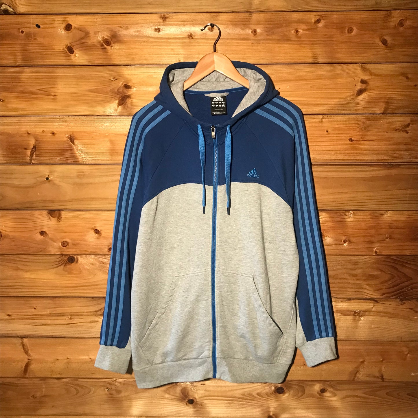 Adidas Performance Tonal Striped zip up hoodie