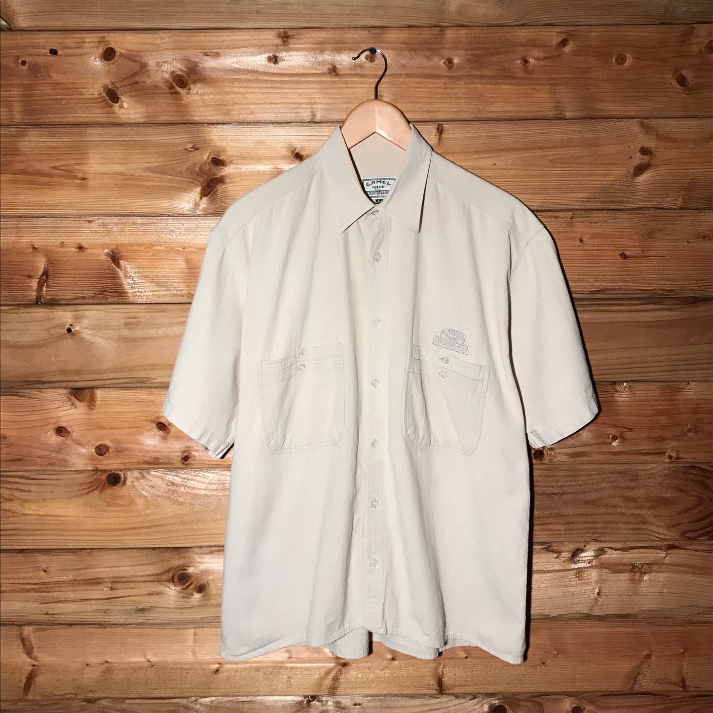 90s Camel Travel Line Trophy Adventure Wear button up shirt