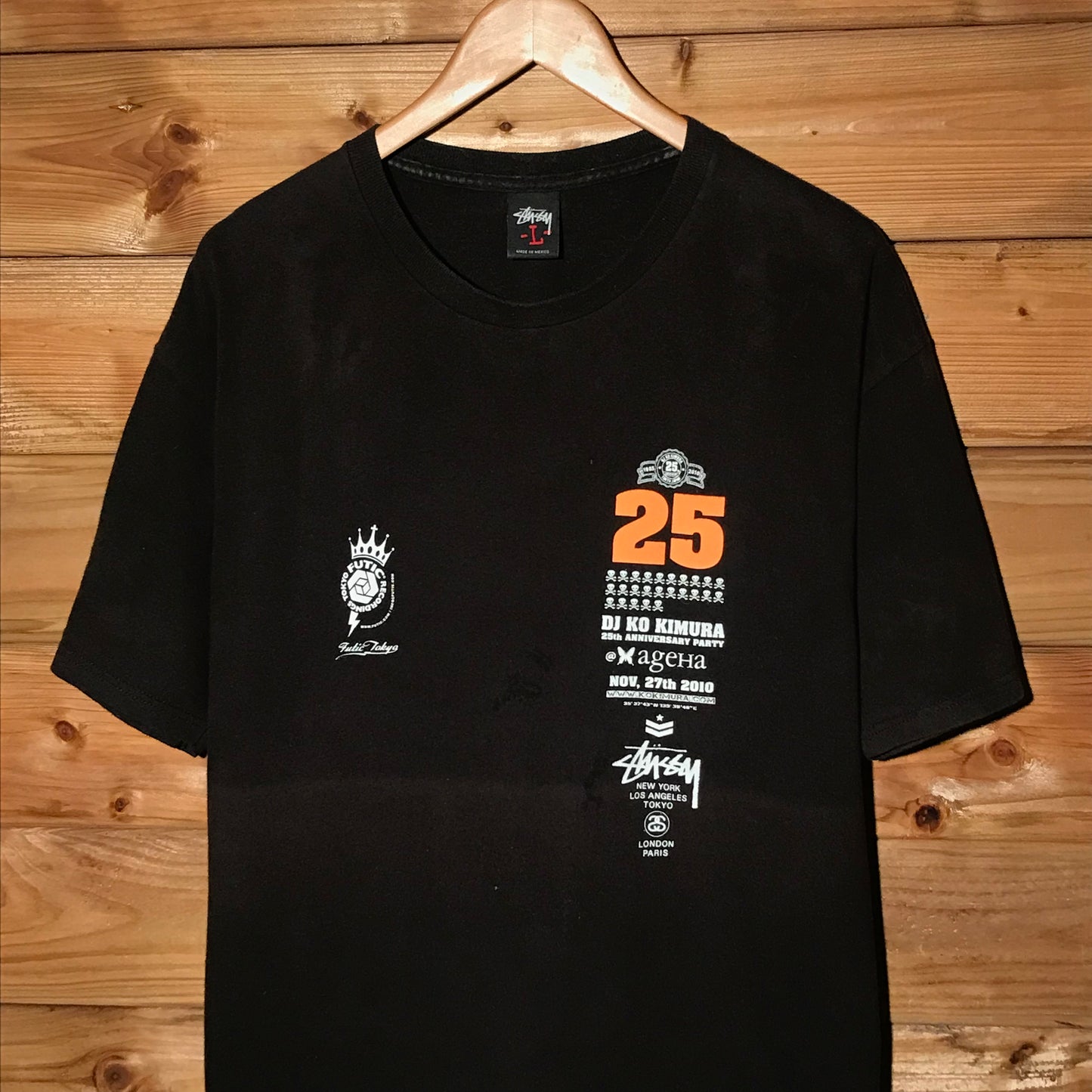 2010 Stüssy x DJ Ko Kimura 25th Anniversary Party t shirt