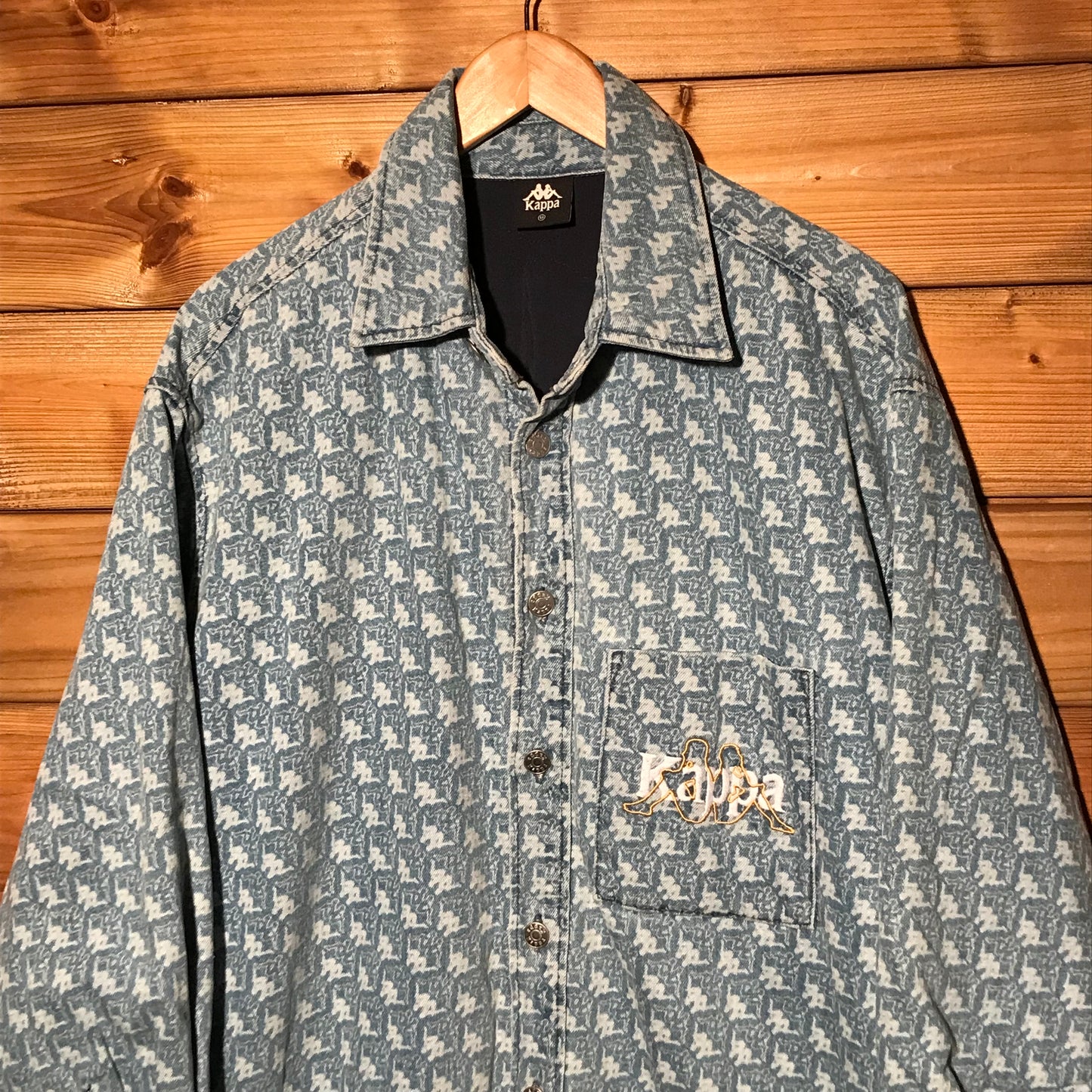 Kappa x GU Monogram denim jacket