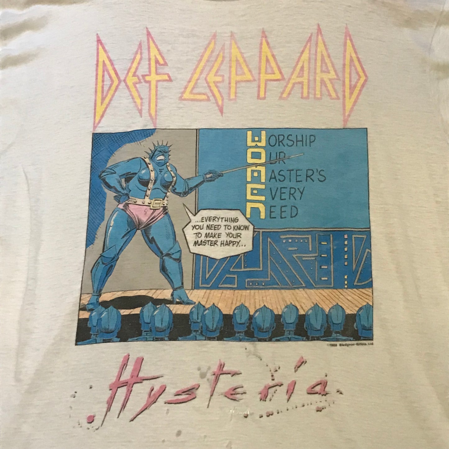 1988 Def Leppard Hysteria Tour Women t shirt