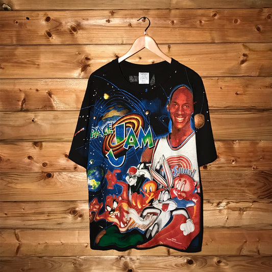 1995 REPRINT Looney Tunes Space Jam Movie Promo AOP t shirt