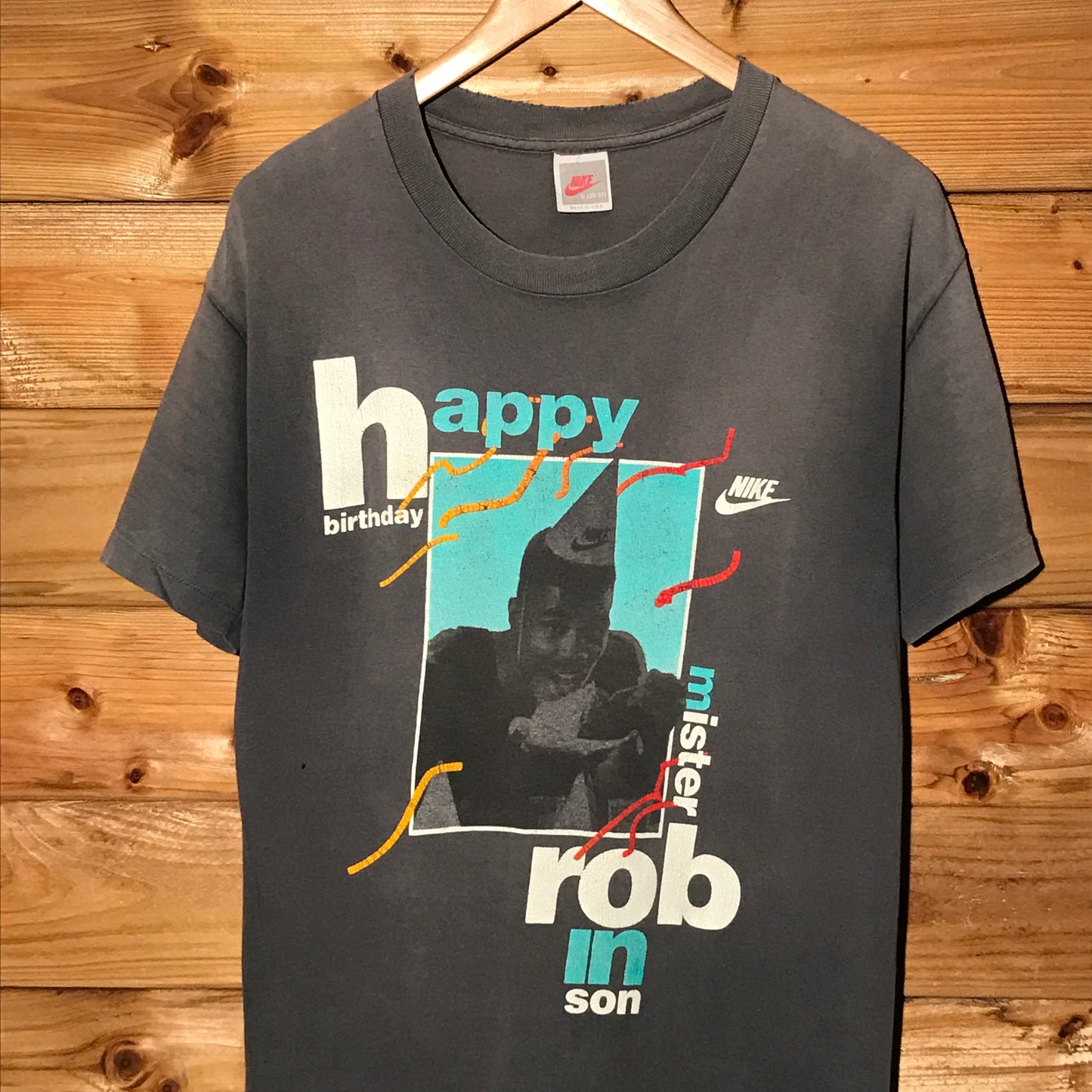 90s Nike Happy Birthday Mister Robinson Photo t shirt