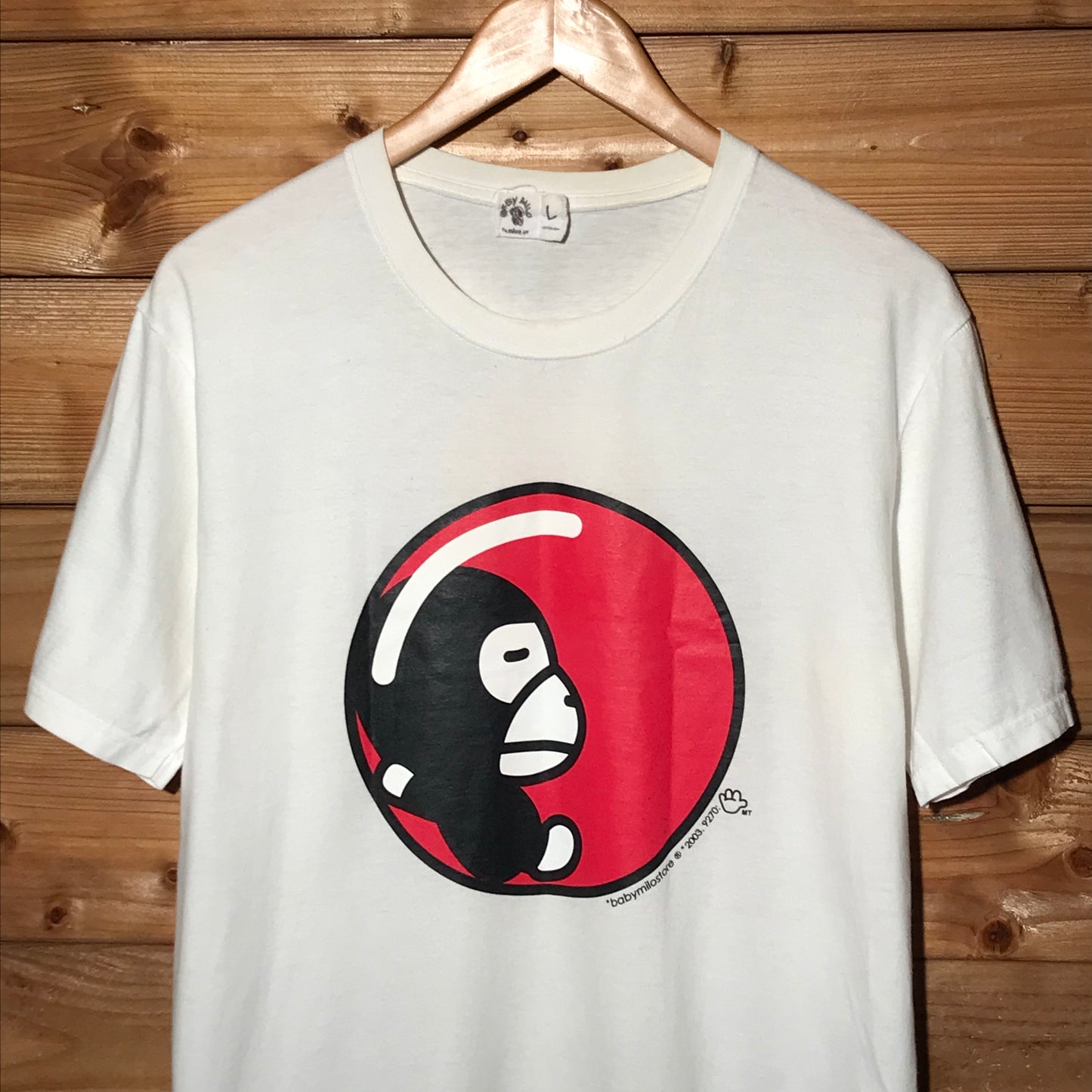 2003 Baby Milo, A Bathing Ape Red Ball t shirt