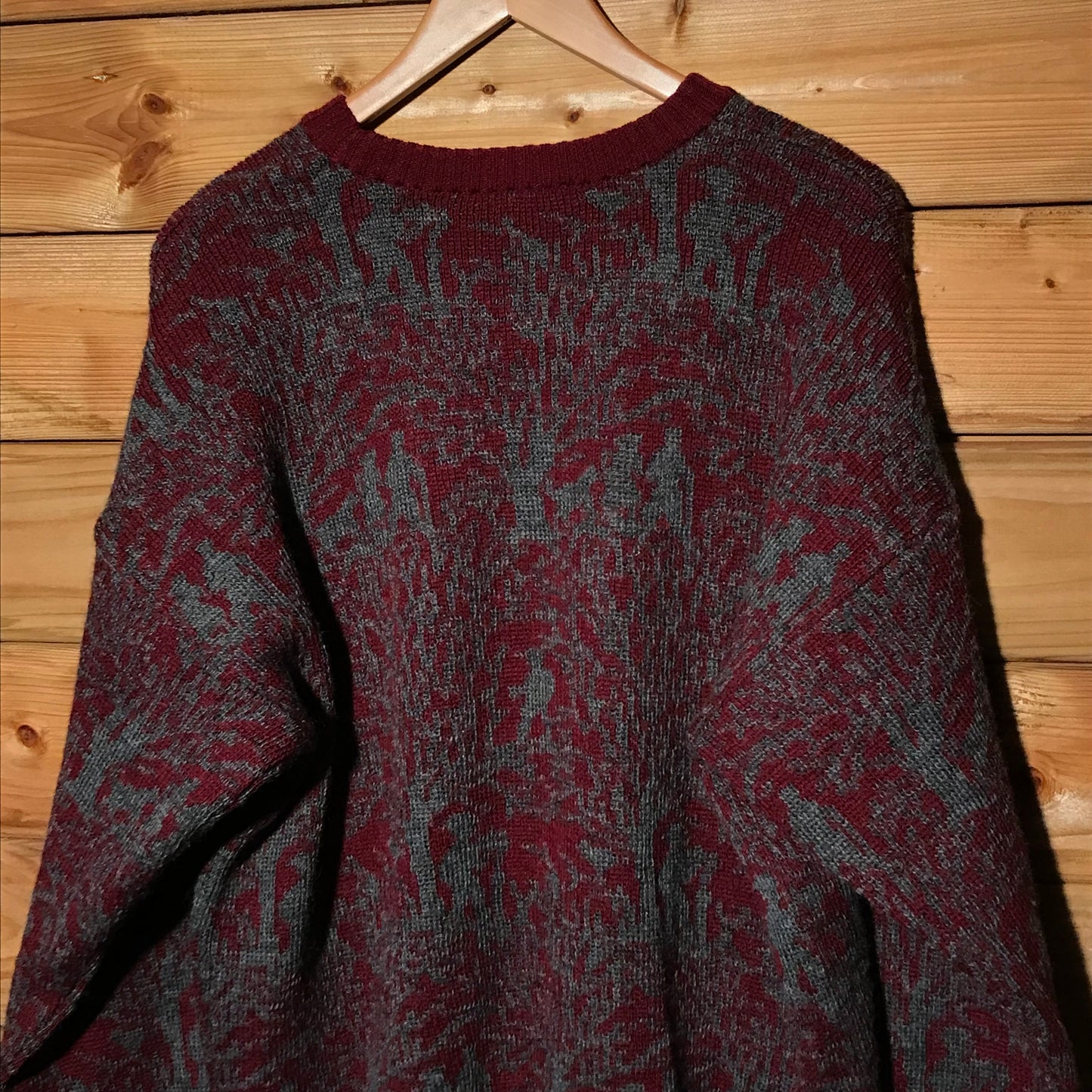 90s Lacoste Abstract Tree AOP knit sweatshirt