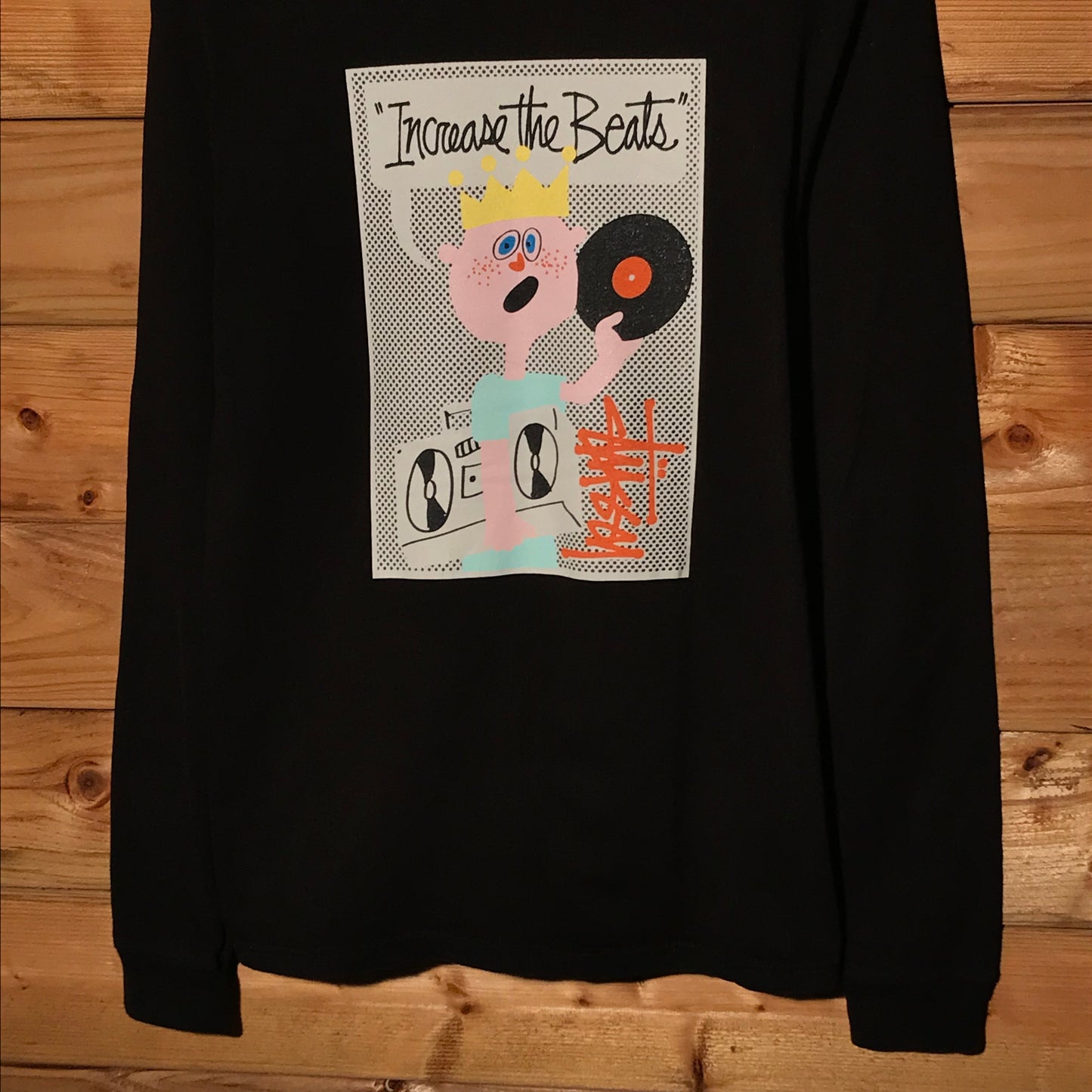 Stüssy Increase The Beats Cartoon DJ long sleeve t shirt