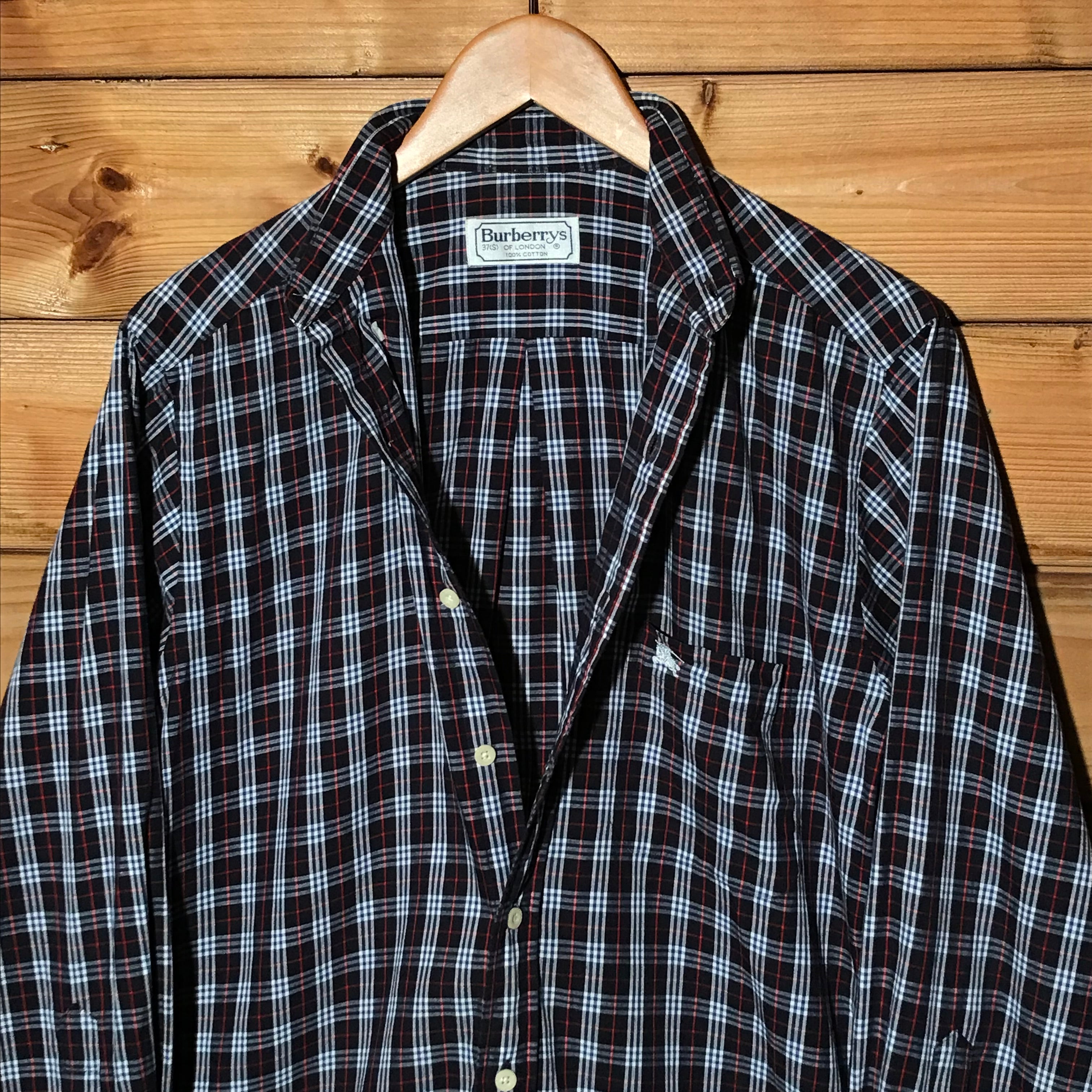 90s Burberry Nova Check Pattern long sleeve button up shirt HeresWear