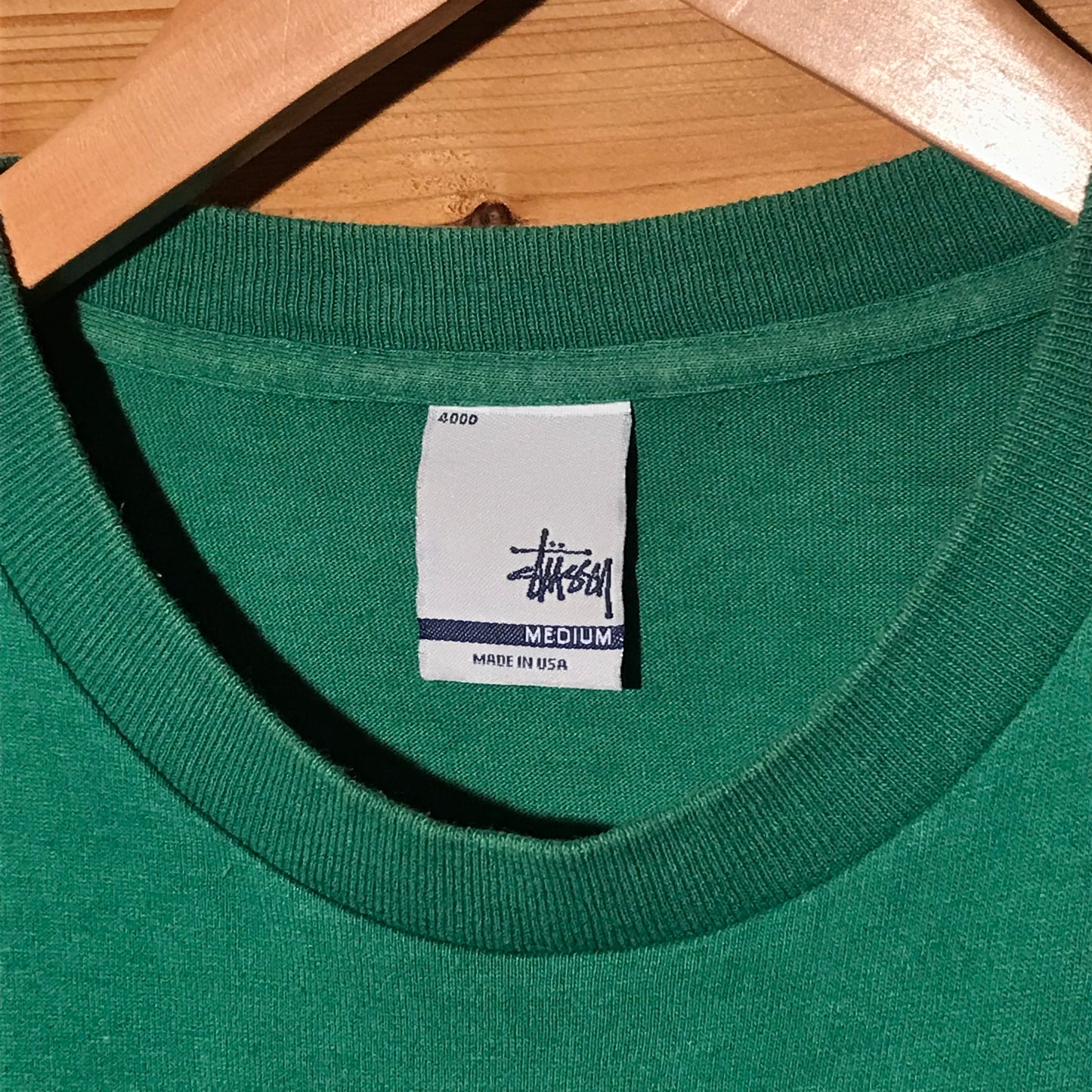 Stüssy Newspaper Clippings Script Spellout t shirt