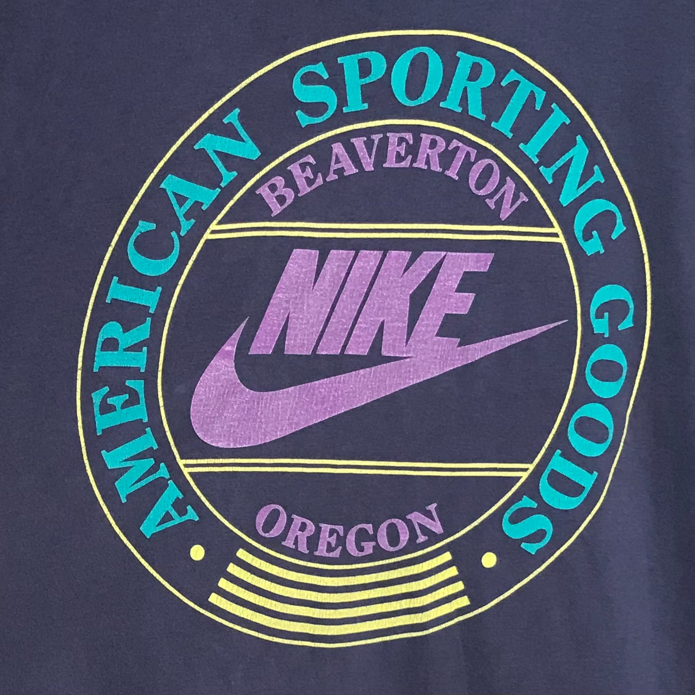 90s Nike American Sporting Goods Arc Spellout t shirt