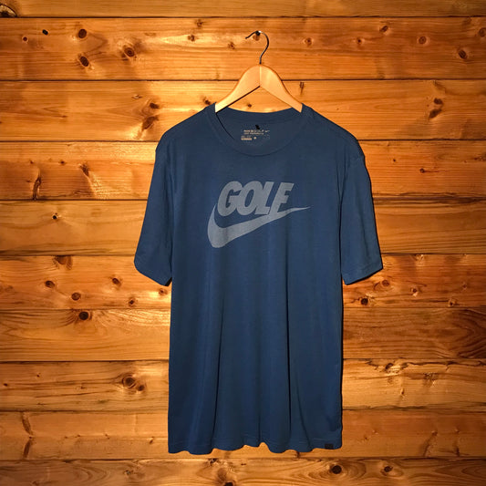 2015 Nike Golf Centre Swoosh Spellout t shirt