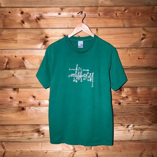 Stüssy Newspaper Clippings Script Spellout t shirt