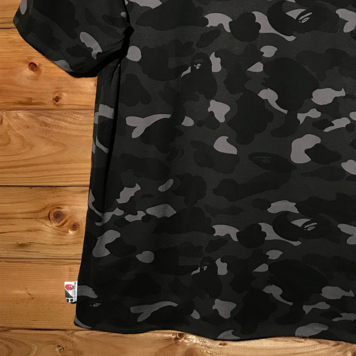 Bape, A Bathing Ape Monochrome Camo AOP Reversible t shirt