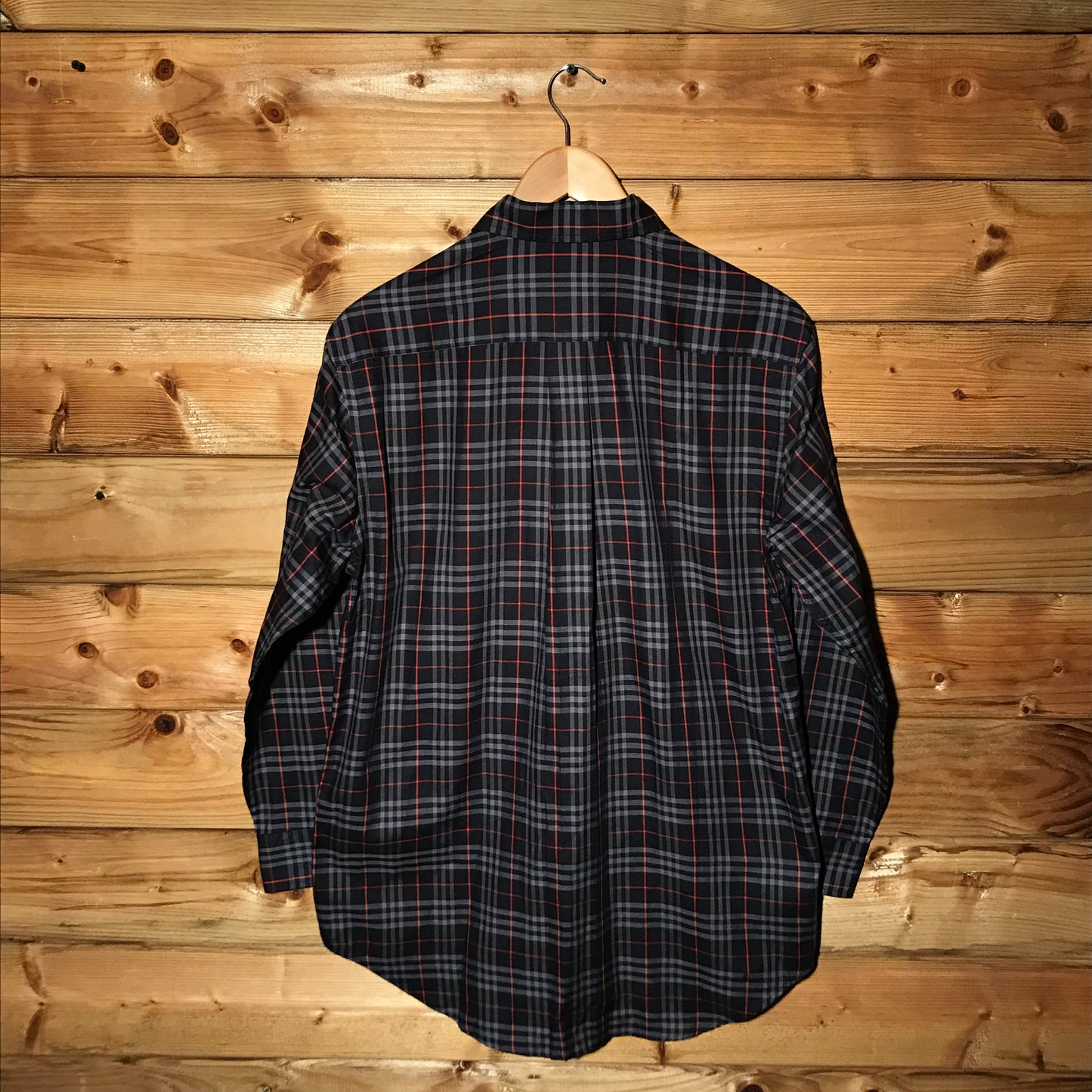 90s Burberry Nova Check Pattern long sleeve button up shirt