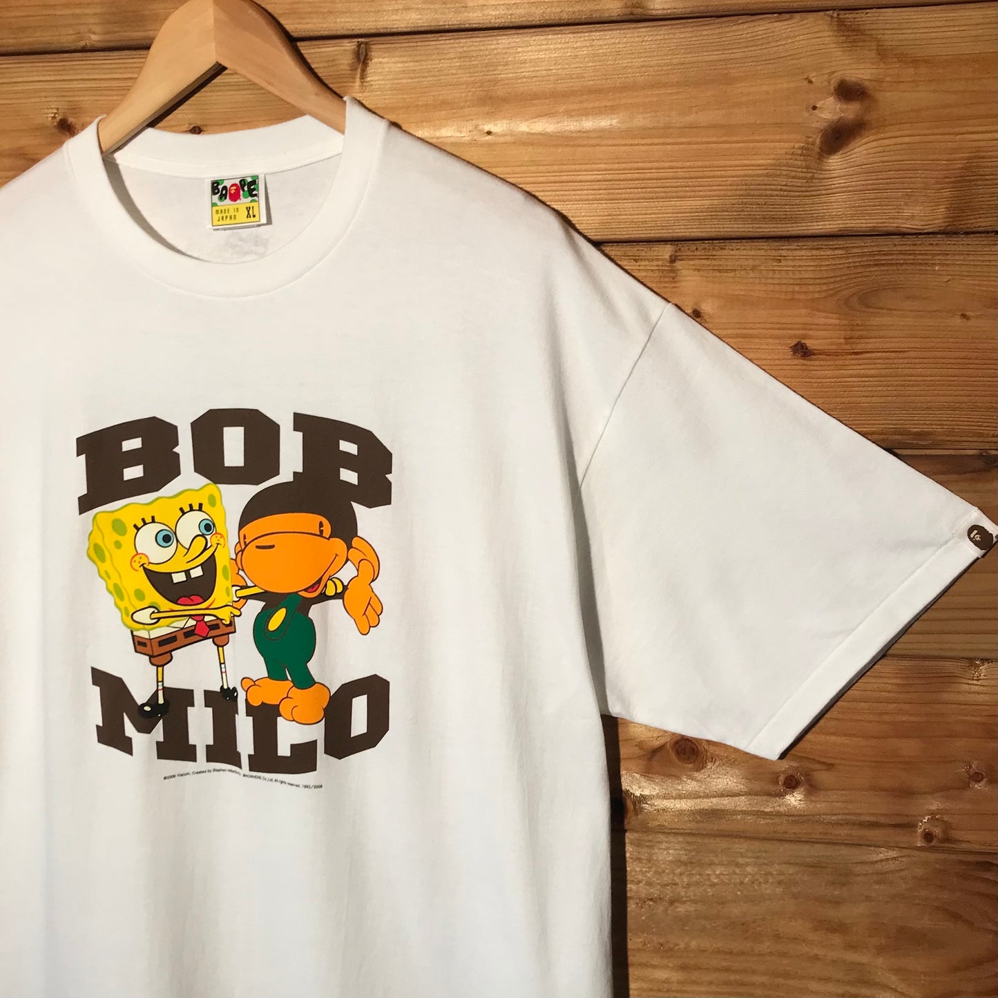 2008 Baby Milo, A Bathing Ape x Spongebob Squarepants t shirt
