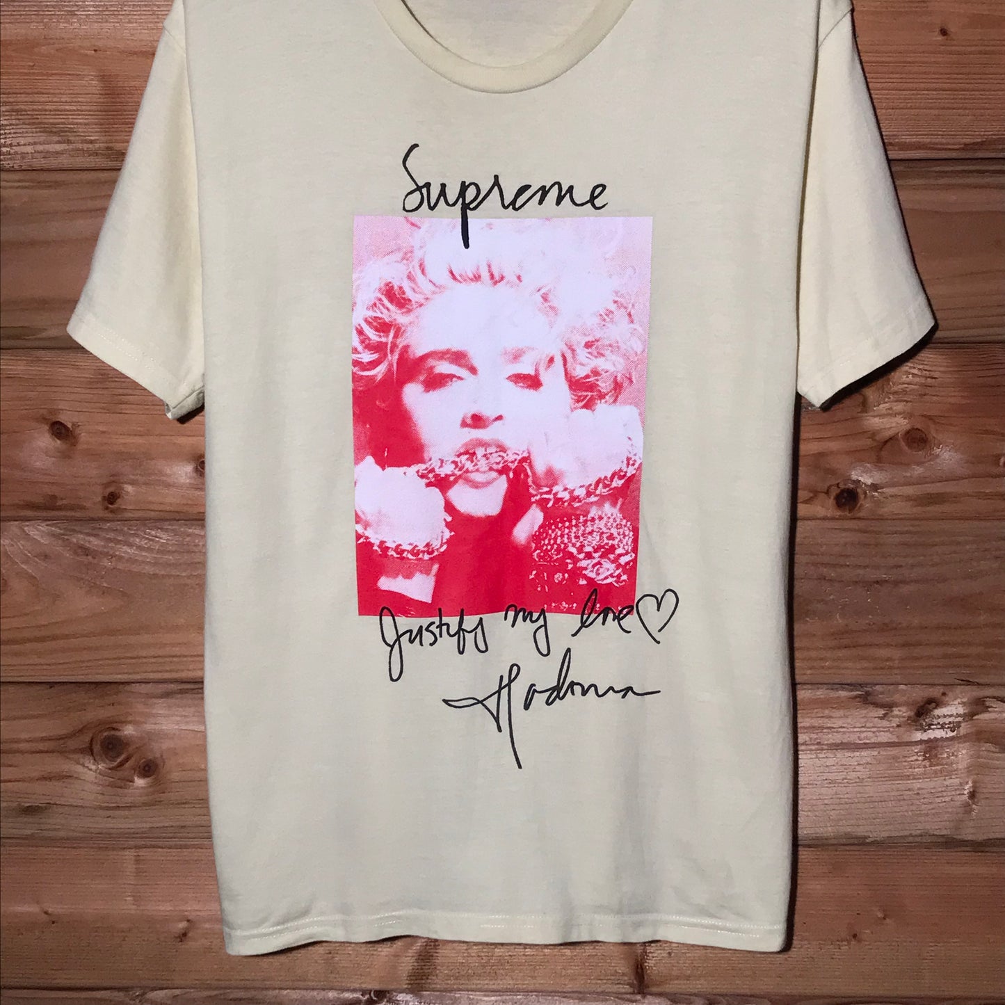 Supreme Madonna Photo Spellout t shirt