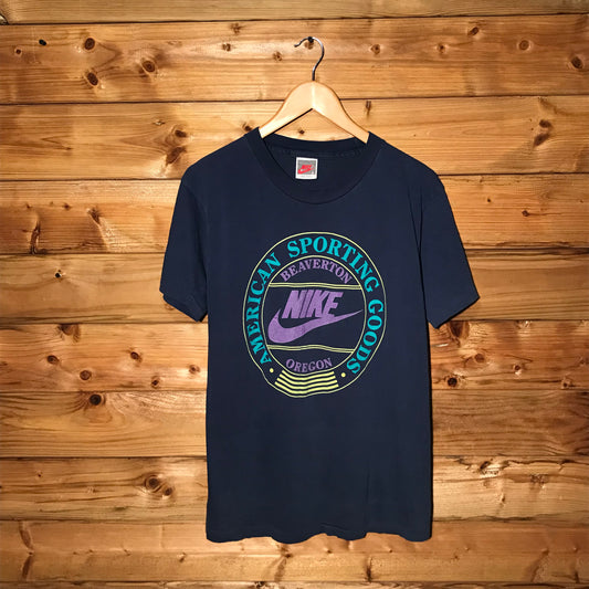 90s Nike American Sporting Goods Arc Spellout t shirt