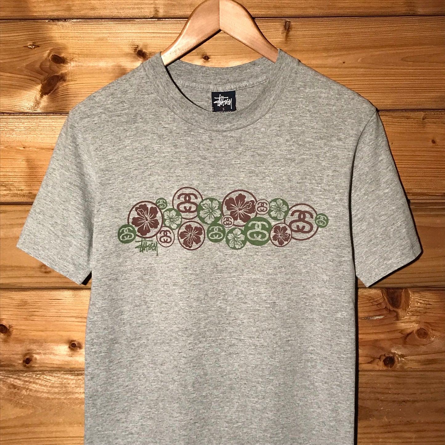 90s Stüssy Floral Link t shirt