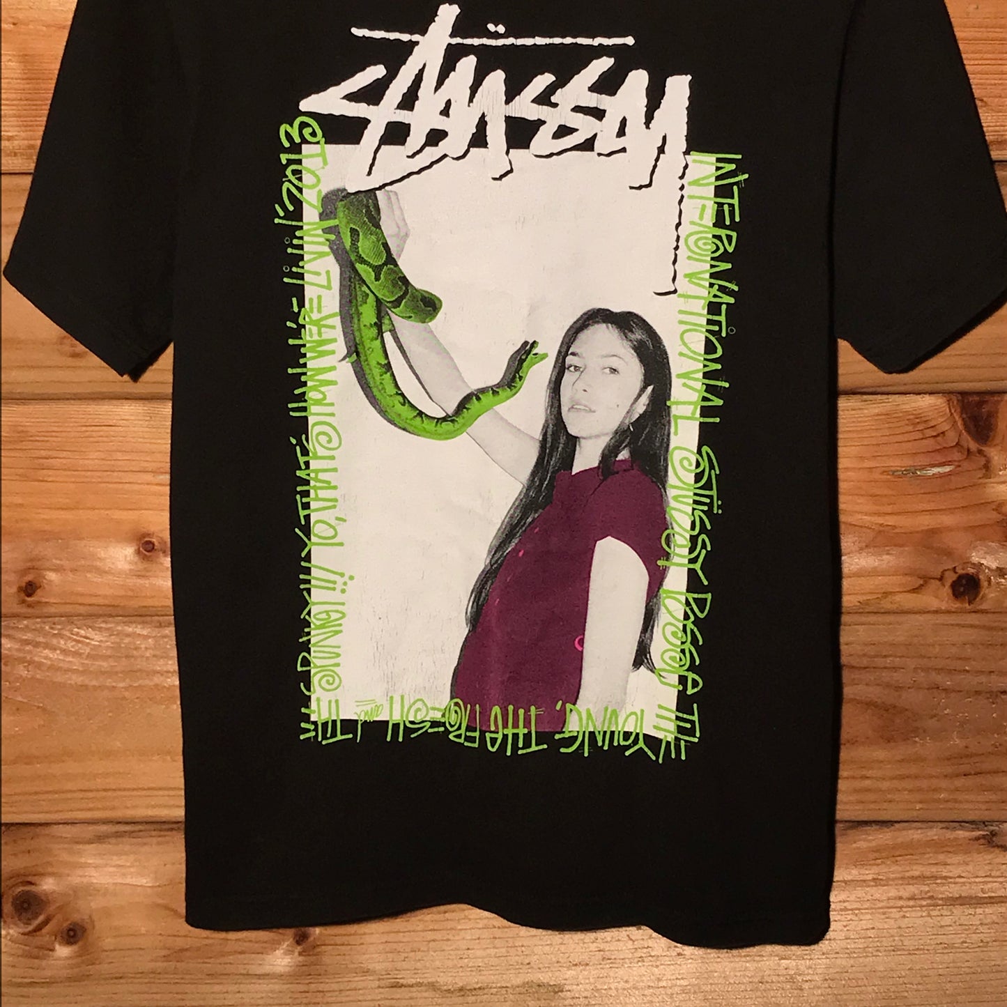 2013 Stüssy Young, Fresh and Spunky Snake Photo t shirt