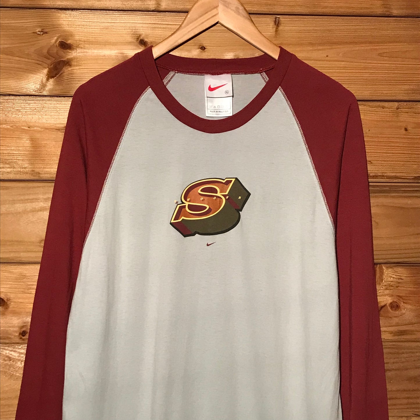 90s Nike Swoosh Centre Spellout long sleeve t shirt