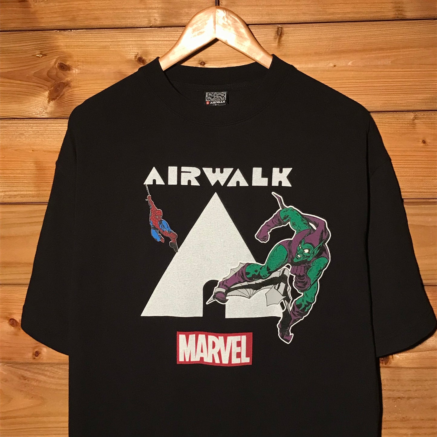 Airwalk x Marvel Spiderman vs Green Goblin t shirt