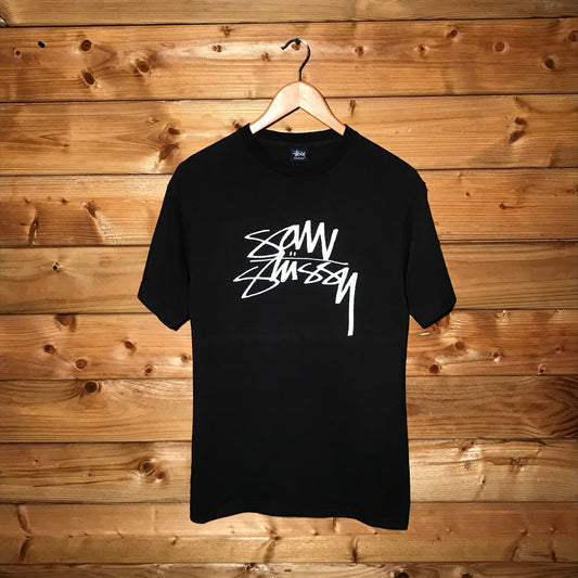 2005 Stüssy x Saw Recordings Double Spellout t shirt